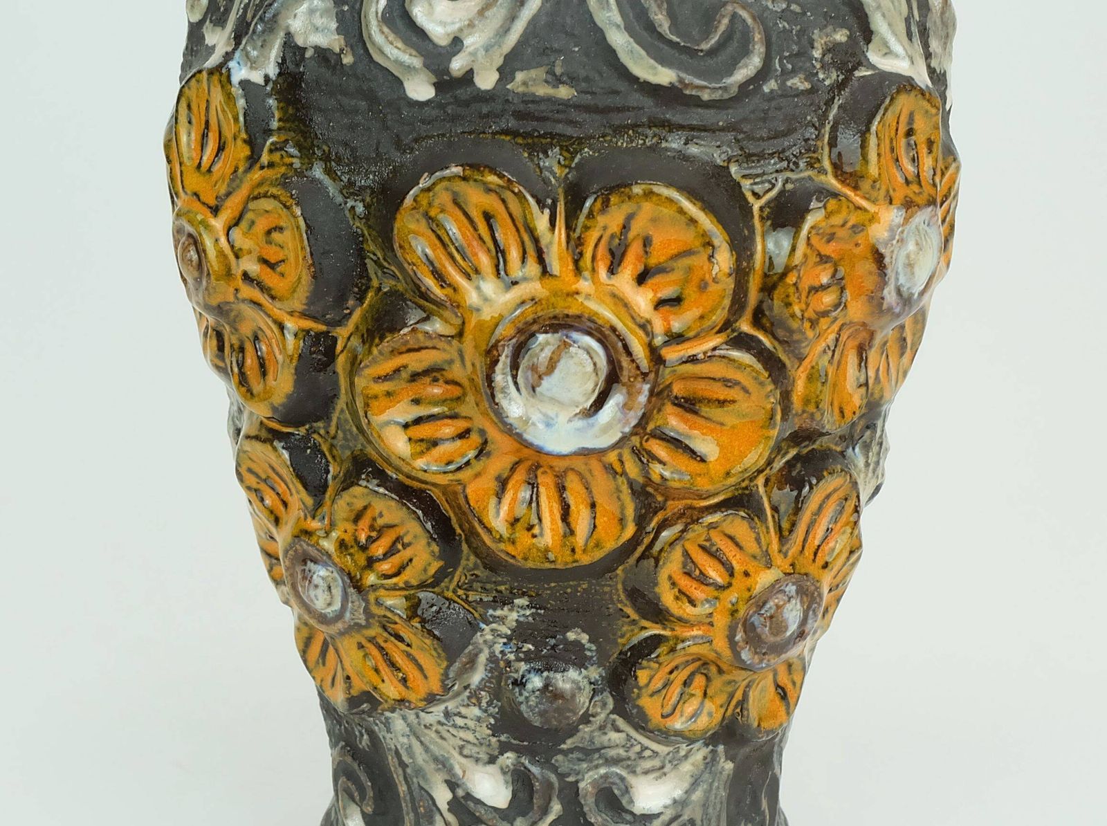 Mid Century Vase Carstens Model 7161 30 Flower Relief Decor photo vinterior