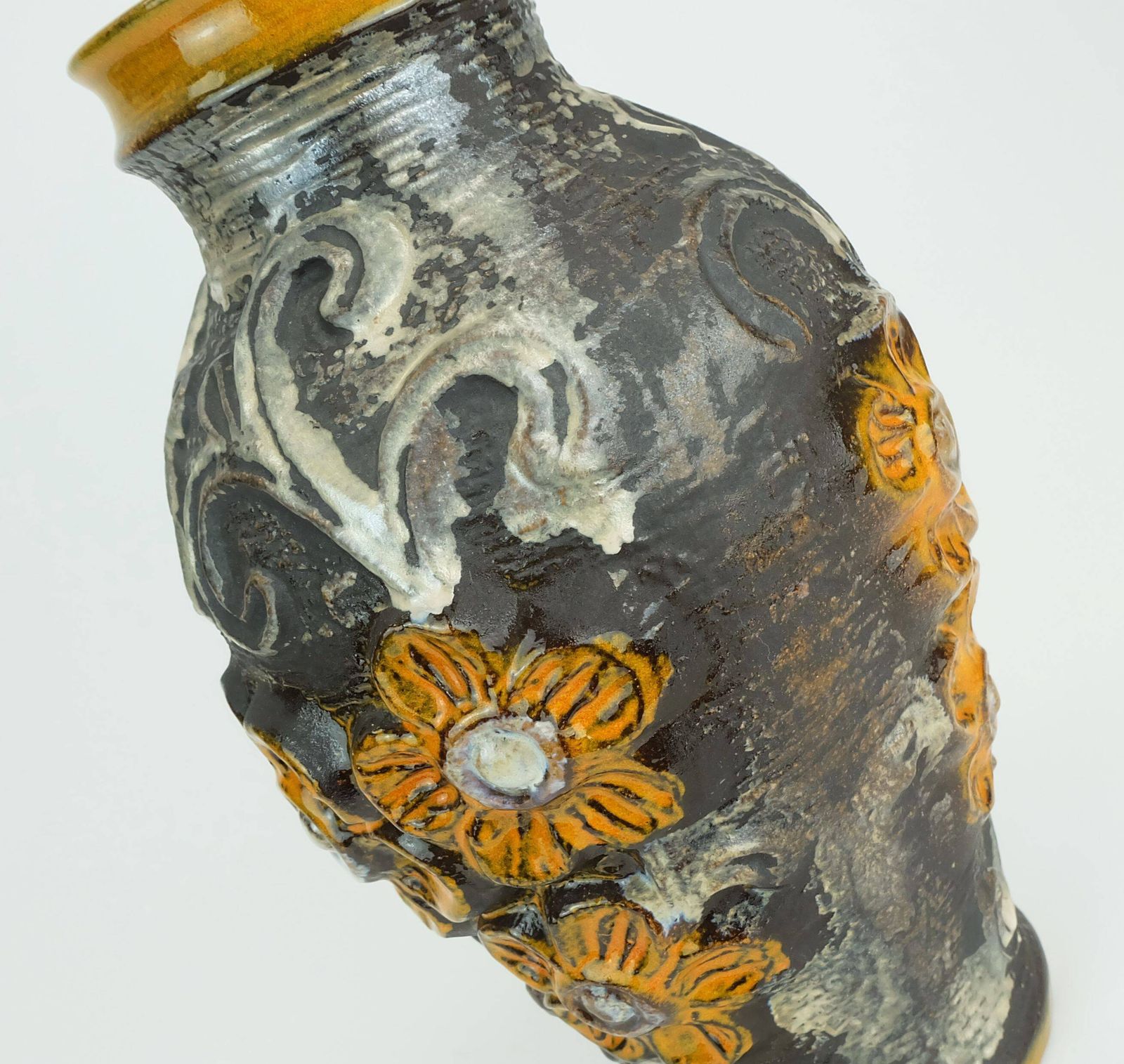 Mid Century Vase Carstens Model 7161 30 Flower Relief Decor photo buy