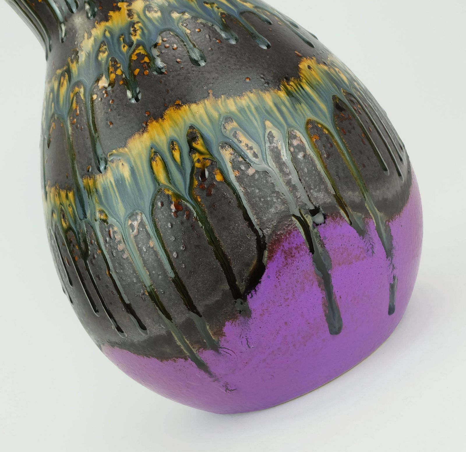 Mid Century Vase Dumler & Breiden Vase Model 122/30 With Rare Colorful Patt photo for sale