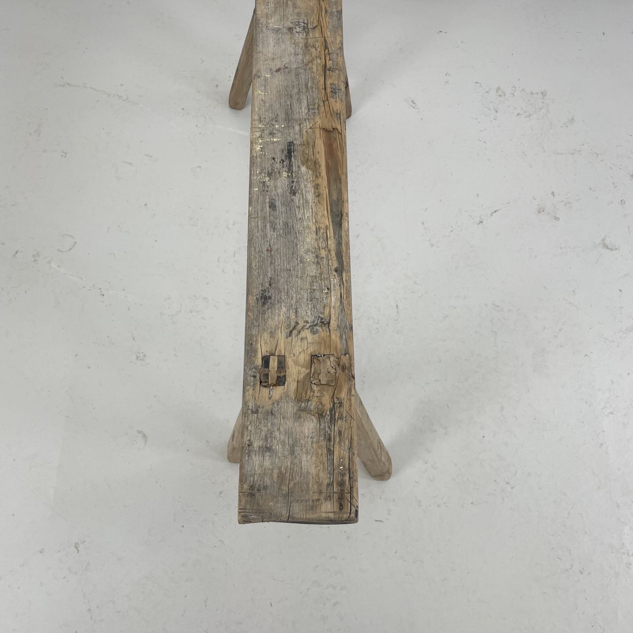 Rustic Wooden Pig Bench photo vinterior