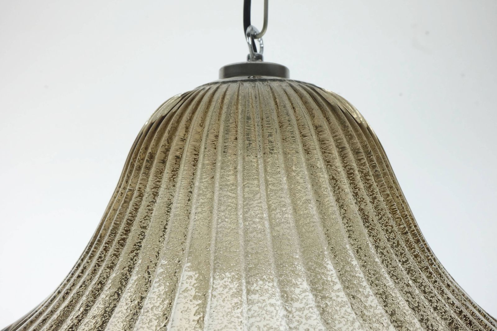 Mid Century Pendant Light Briloner Leuchten Murano Glass And Metal 1970s photo buy