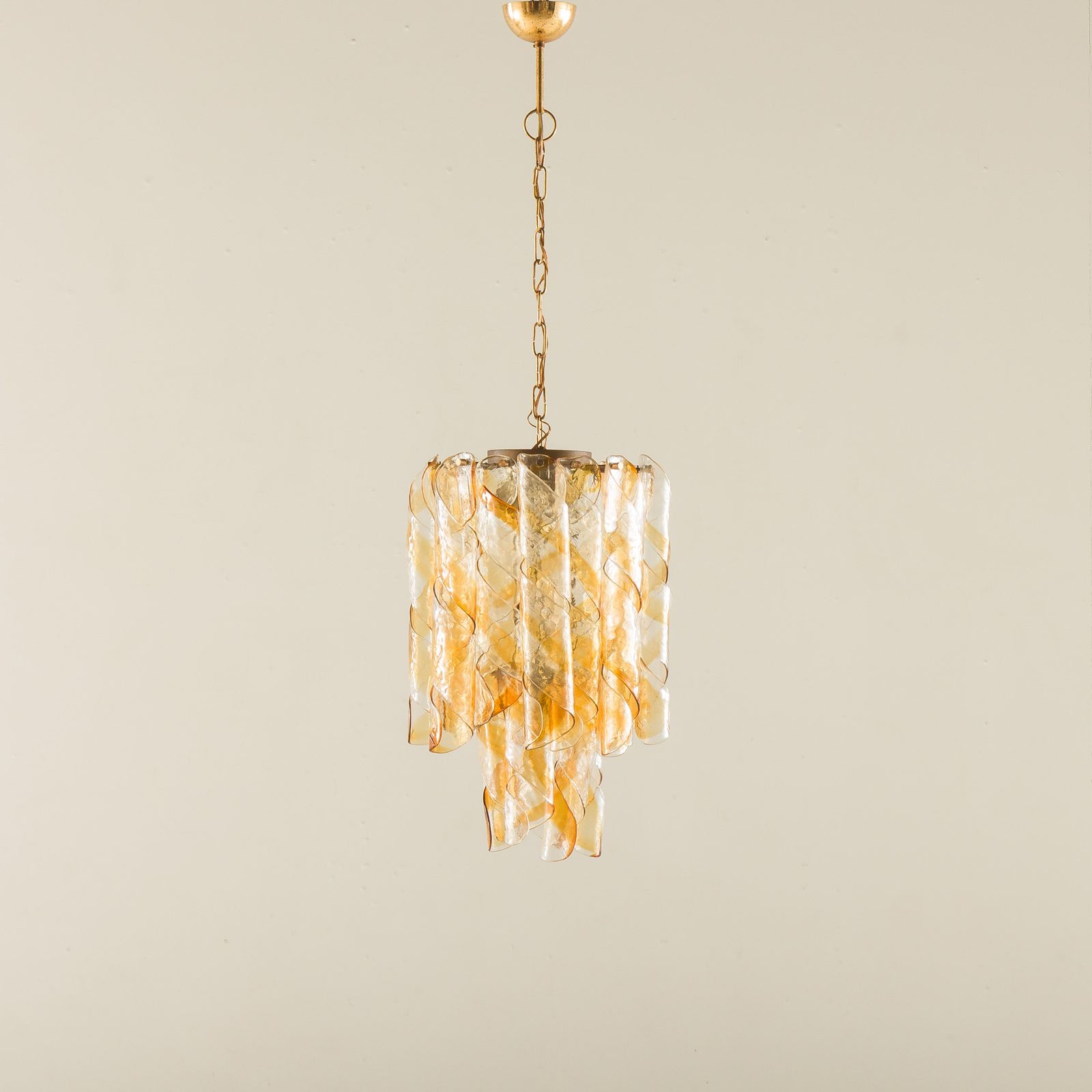 Mid Century Murano ‘Torciglione’ Glass Chandelier By Mazzega, Italy 1970s