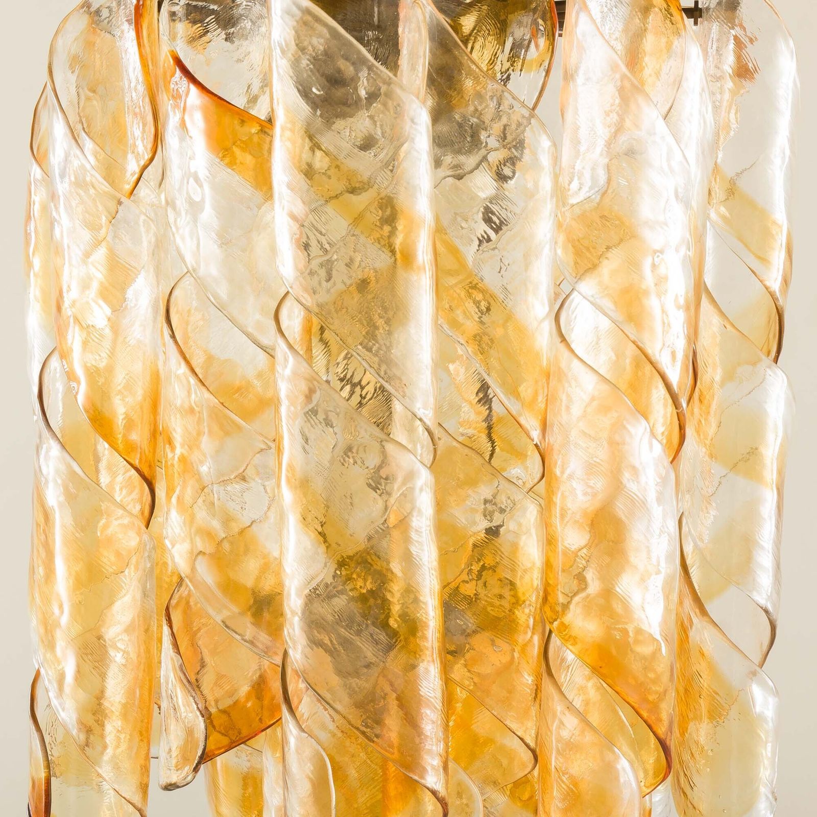 Mid Century Murano ‘Torciglione’ Glass Chandelier By Mazzega, Italy 1970s photo buy