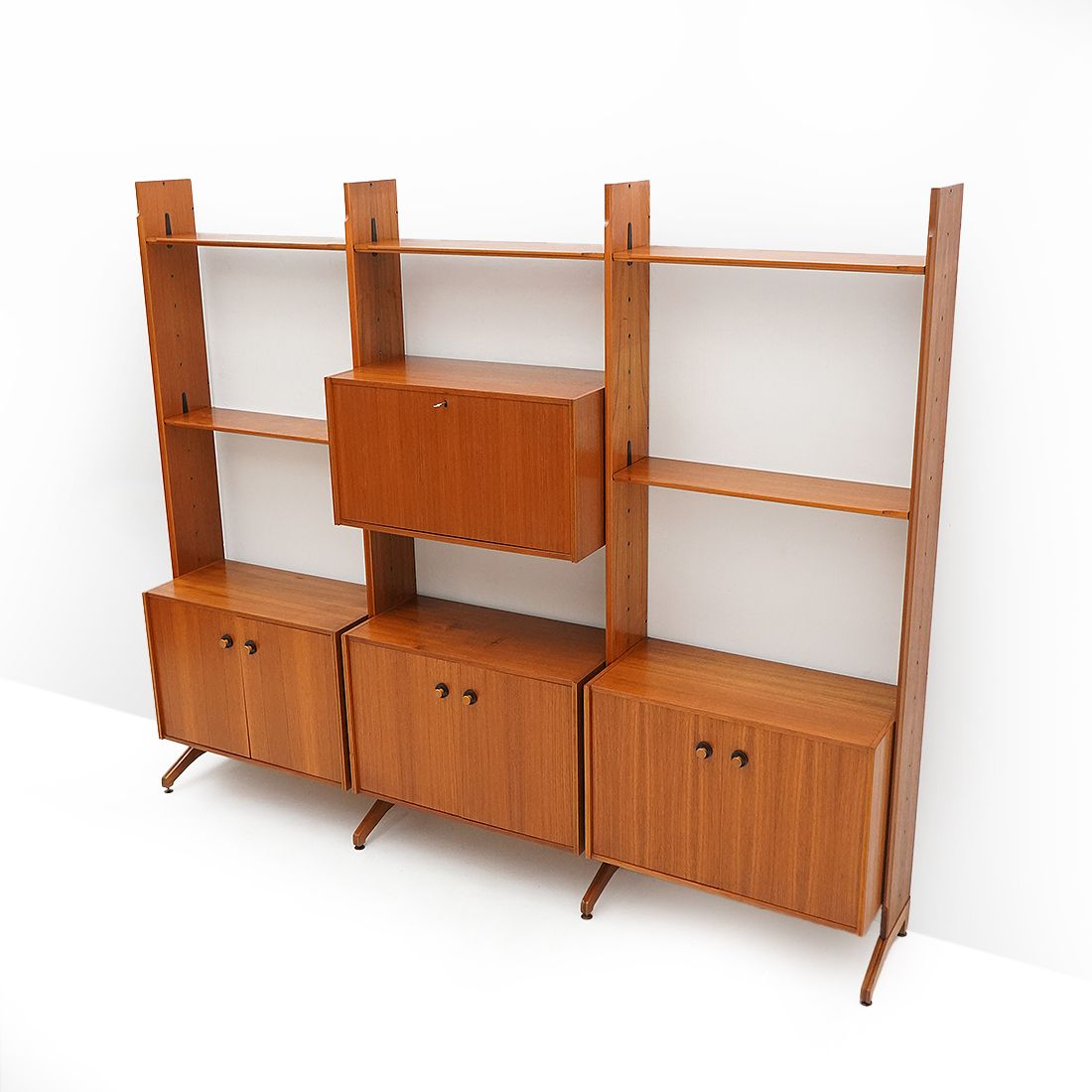 Bookcase With Wooden Uprights By Av Arredamenti Contemporanei, 1960s photo for sale