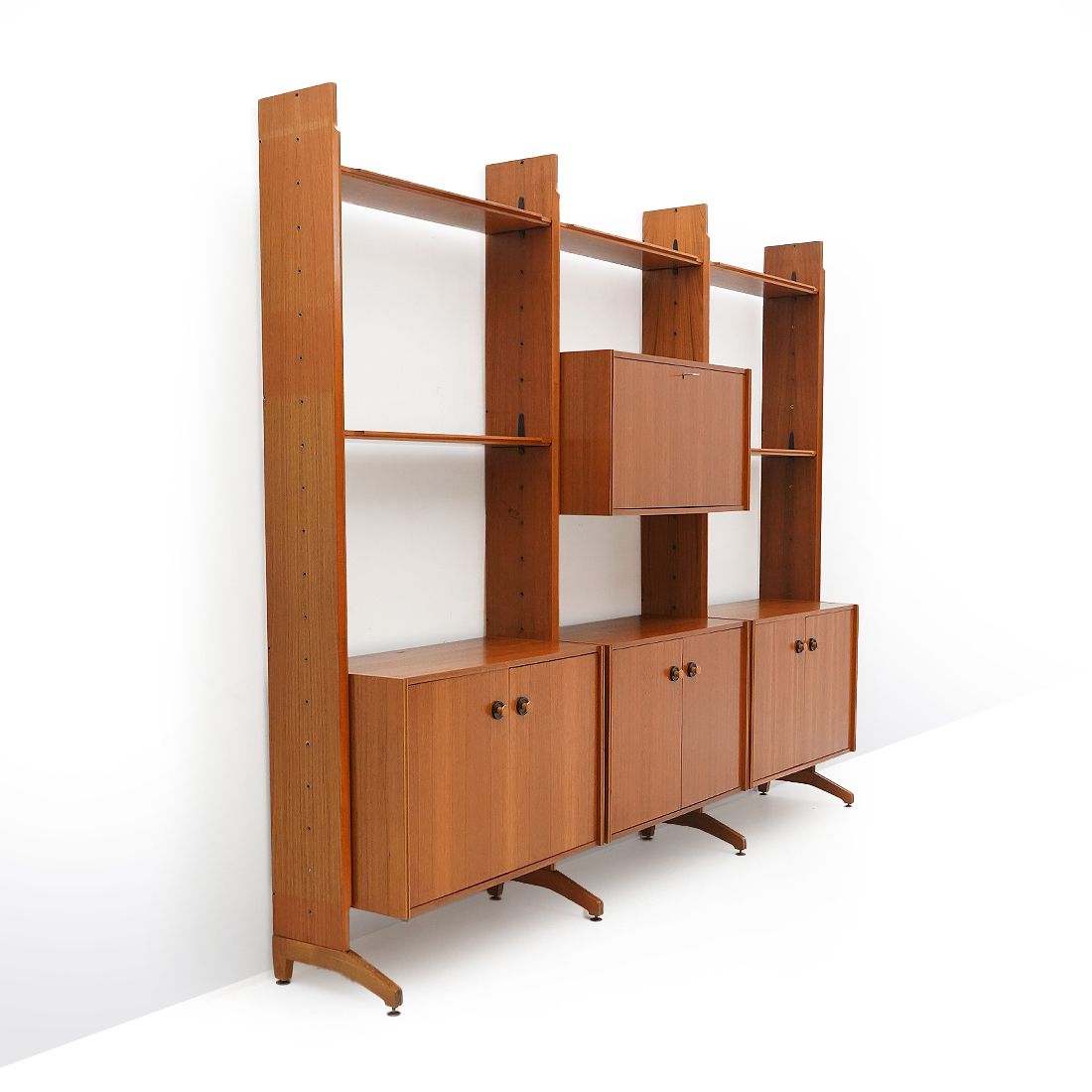 Bookcase With Wooden Uprights By Av Arredamenti Contemporanei, 1960s