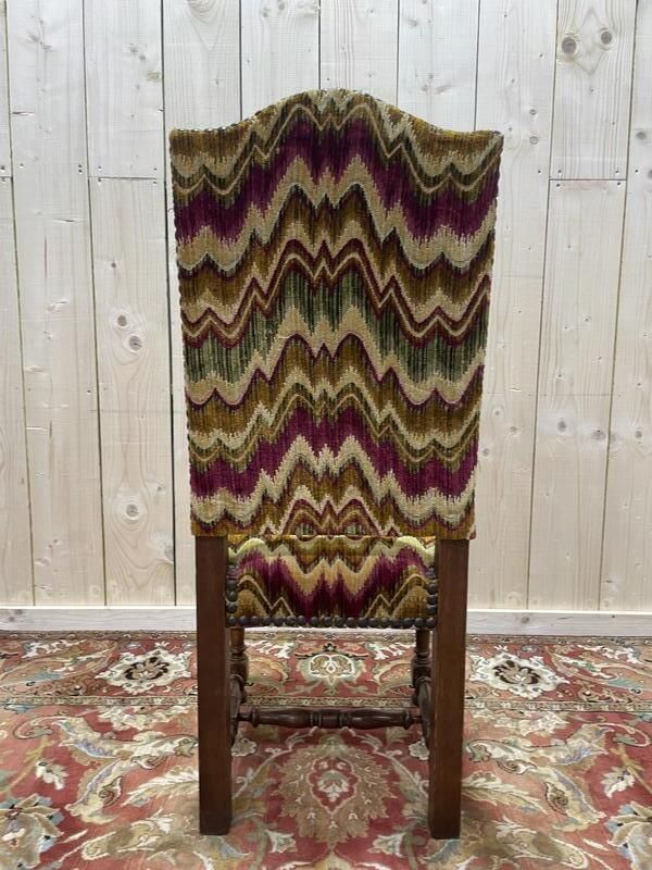 4 Chaises De Style Louis XIII En Bois Tournés Et Velours photo Furniture