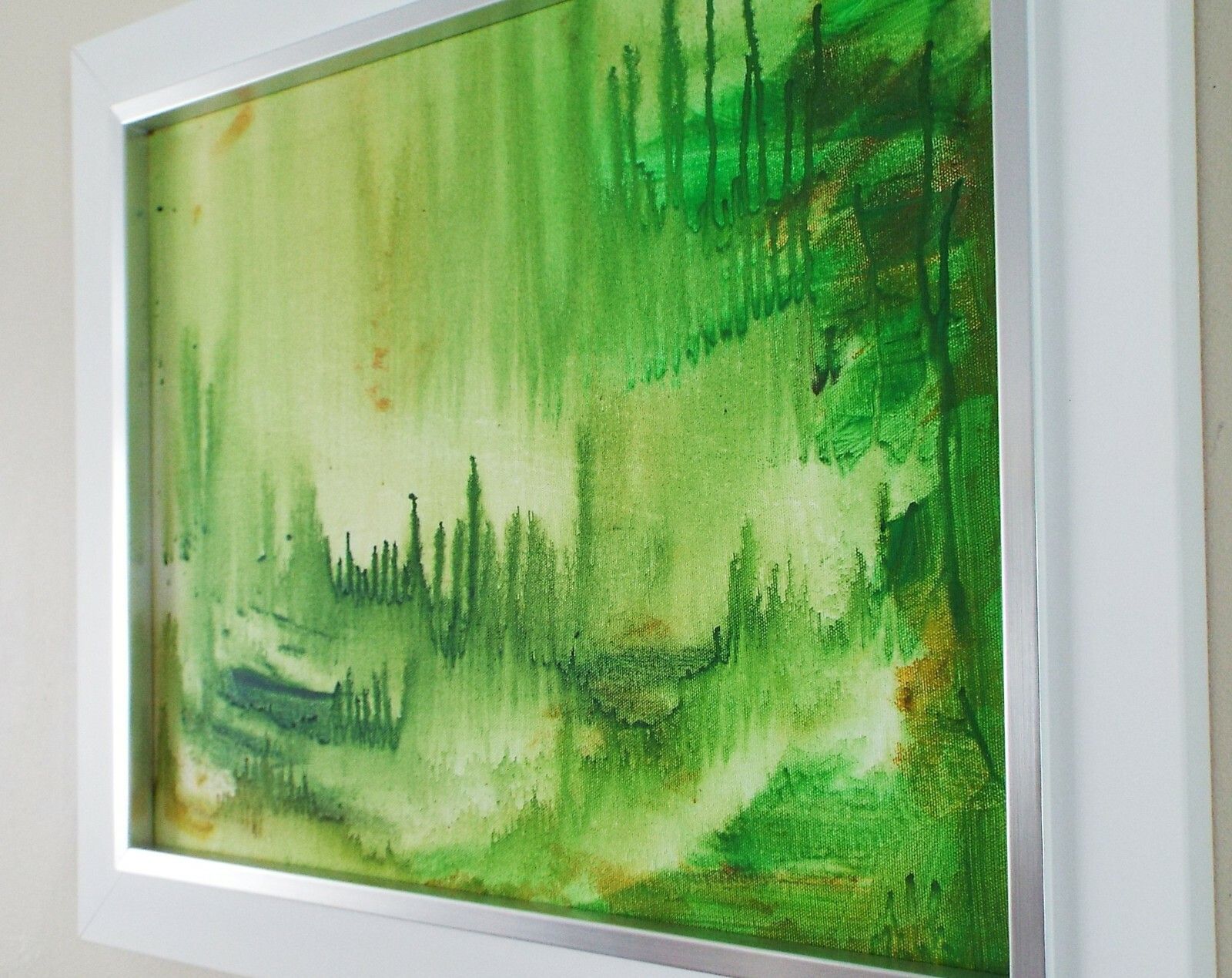 Abstract Landscape Painting River Cave Decor Framed Original Art James Lucas photo for sale