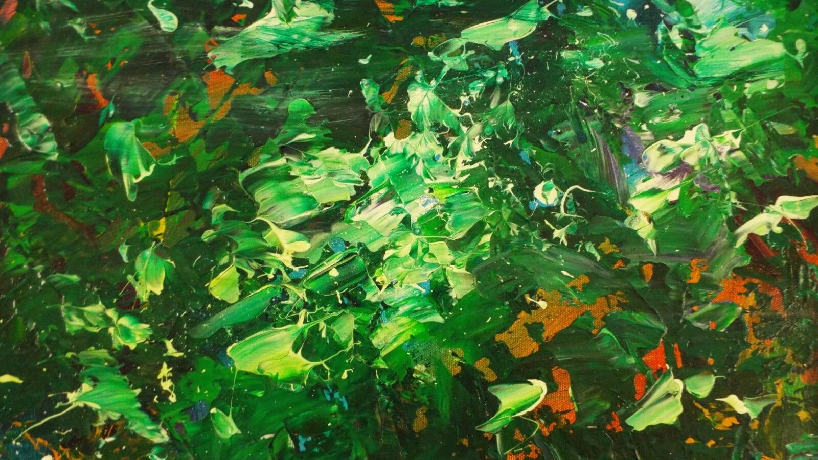 Original Abstract Landscape Painting Tropical Forest Framed James Lucas photo Art