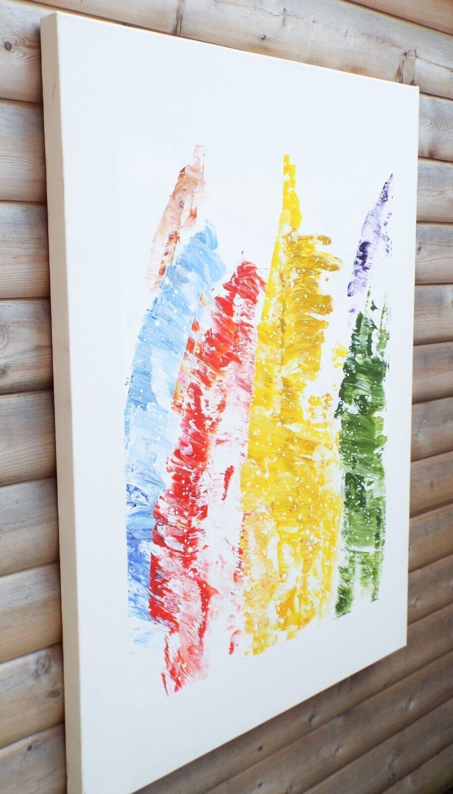Large Abstract Seascape Nautical Sail Boats Painting Signed James Lucas 70x100cm photo for sale