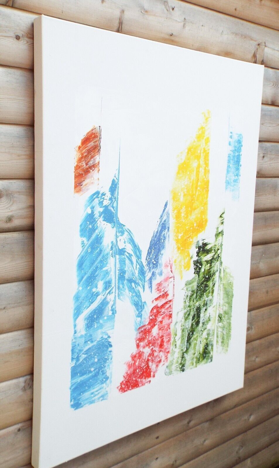Large Abstract Sailing Nautical Sail Boats Painting Signed  James Lucas 70x100cm photo for sale