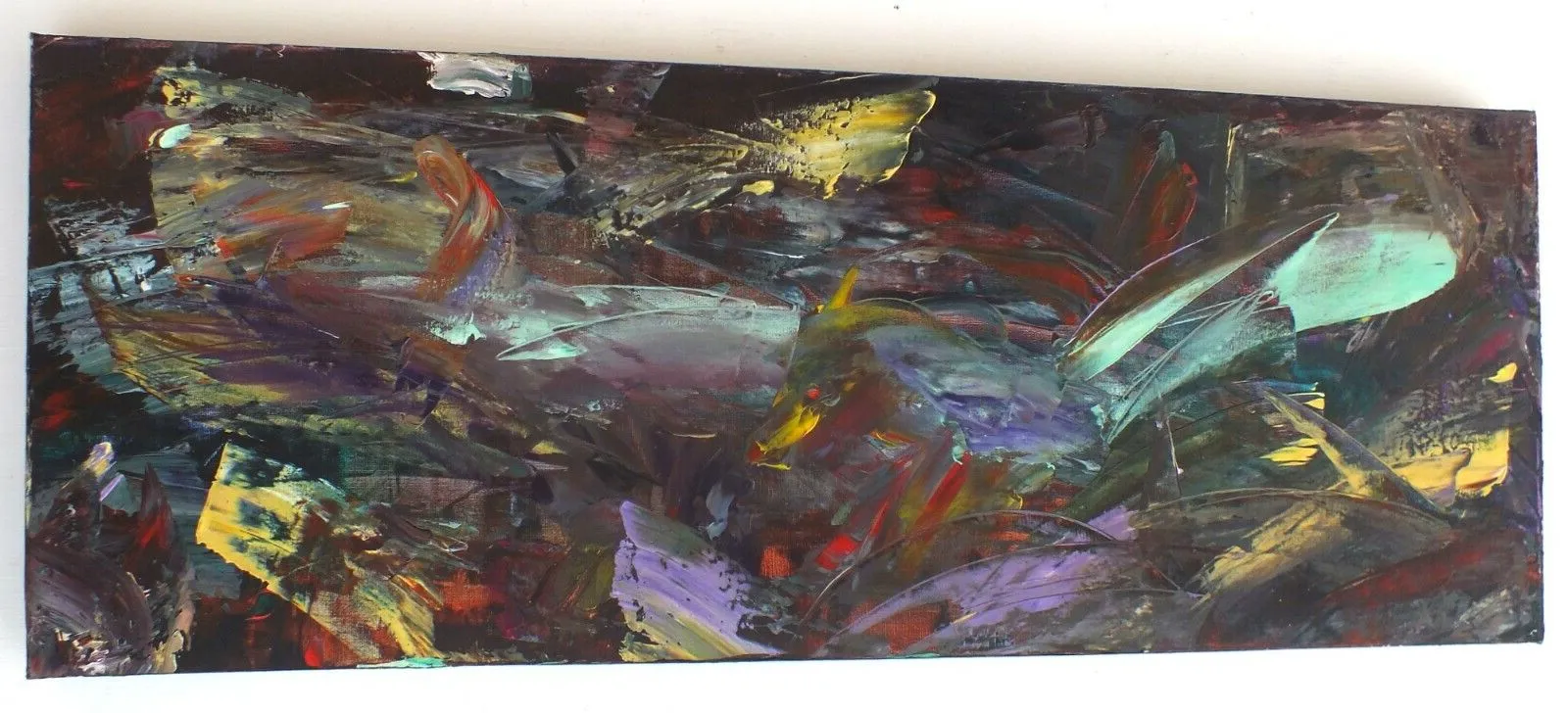 Original Painting Forbes Lucas, Hidden Dragon Dark Shadows Abstract photo 120.0