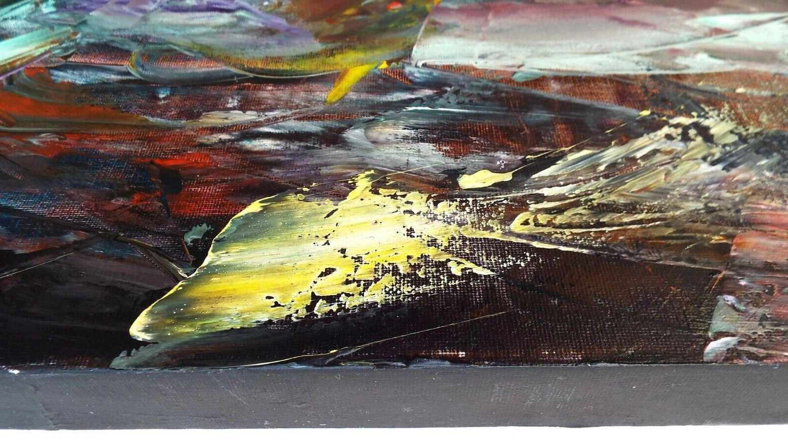 Original Painting Forbes Lucas, Hidden Dragon Dark Shadows Abstract photo buy