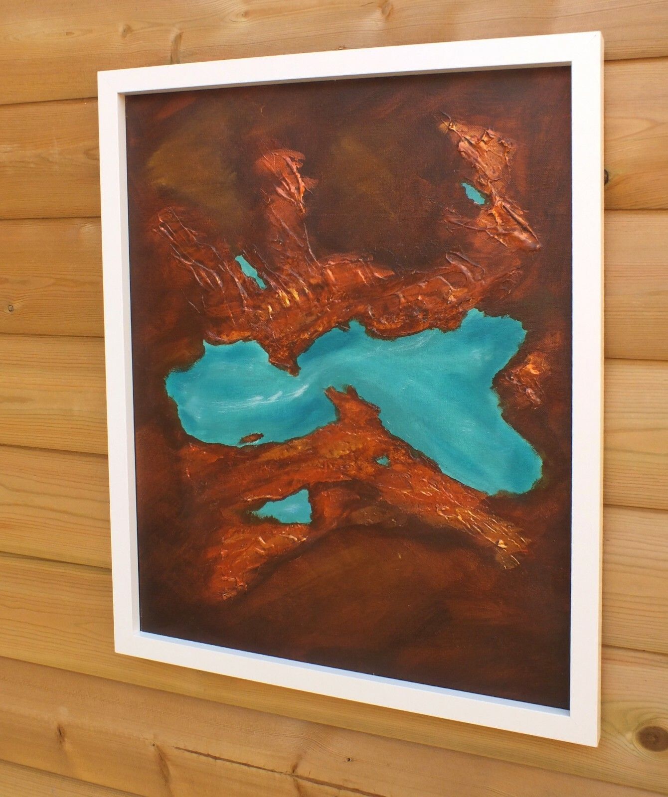 Original Abstract Painting James Lucas, Mineral Deposits, Framed James Lucas photo for sale