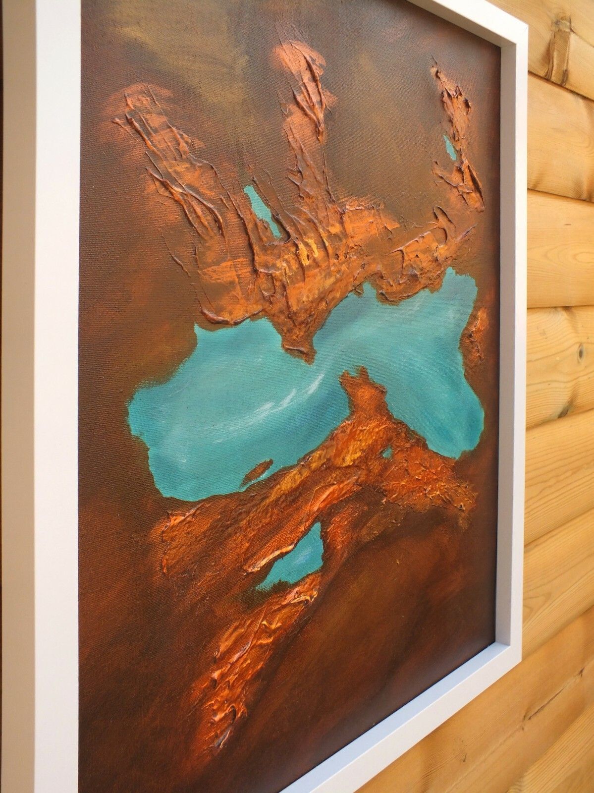 Original Abstract Painting James Lucas, Mineral Deposits, Framed James Lucas photo 160.0