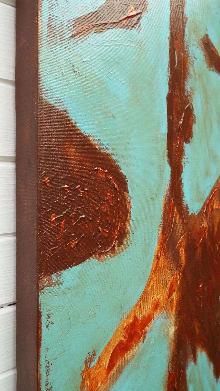 photo for sale New Original Abstract Figurative Painting Broken Abstract  James Lucas 80x30cm