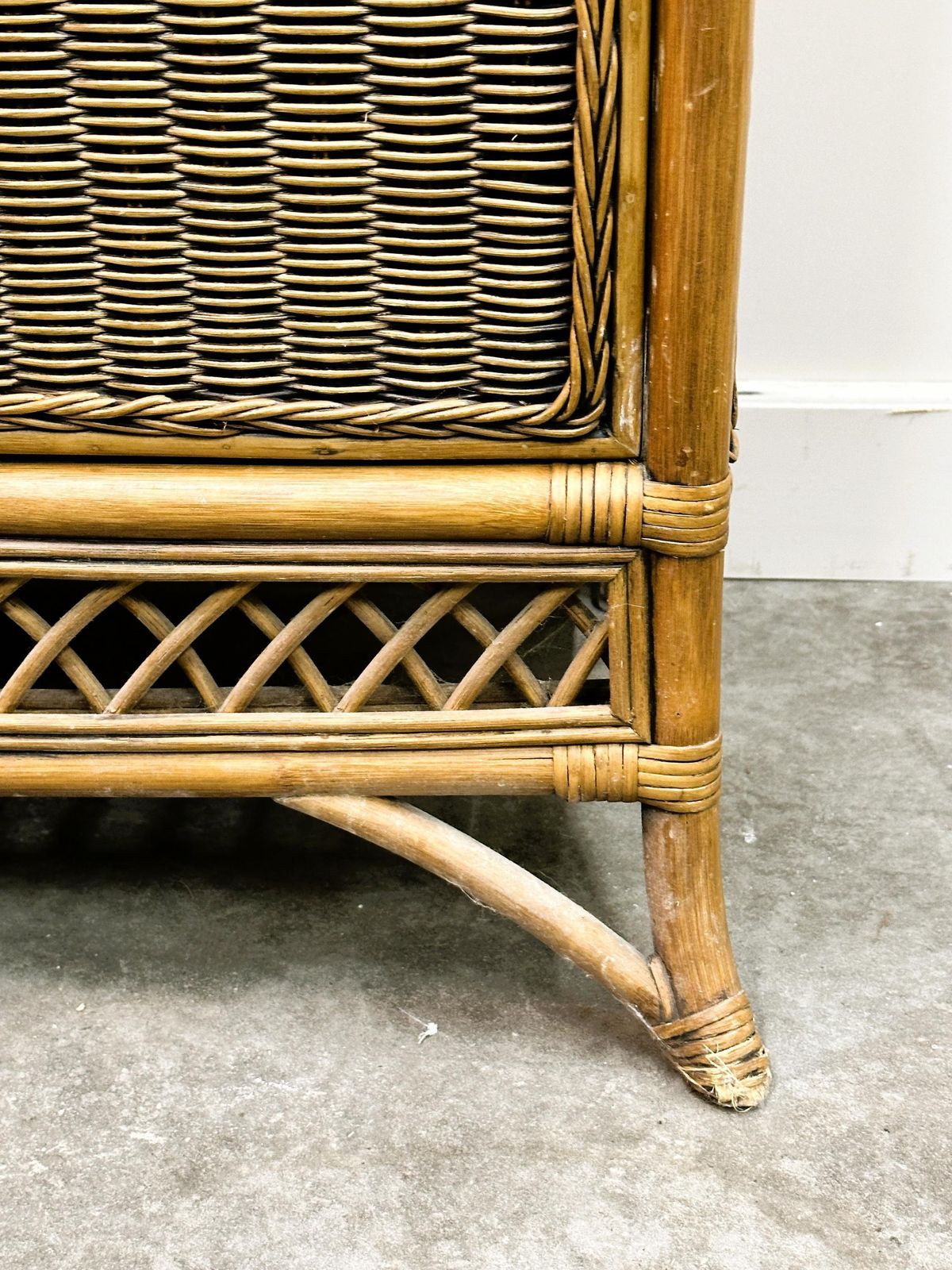Italian Vintage Rattan And Bamboo Commode   Sideboard, Italy. 1970s. photo 1059.0