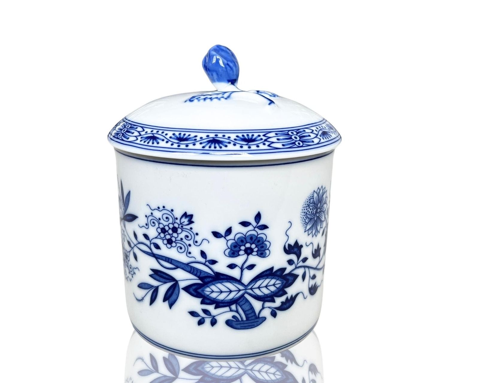 Porseleinen Koektrommel | 1 Stuk | Vintage Blauw Uien Patroon Van Hutschenreuther