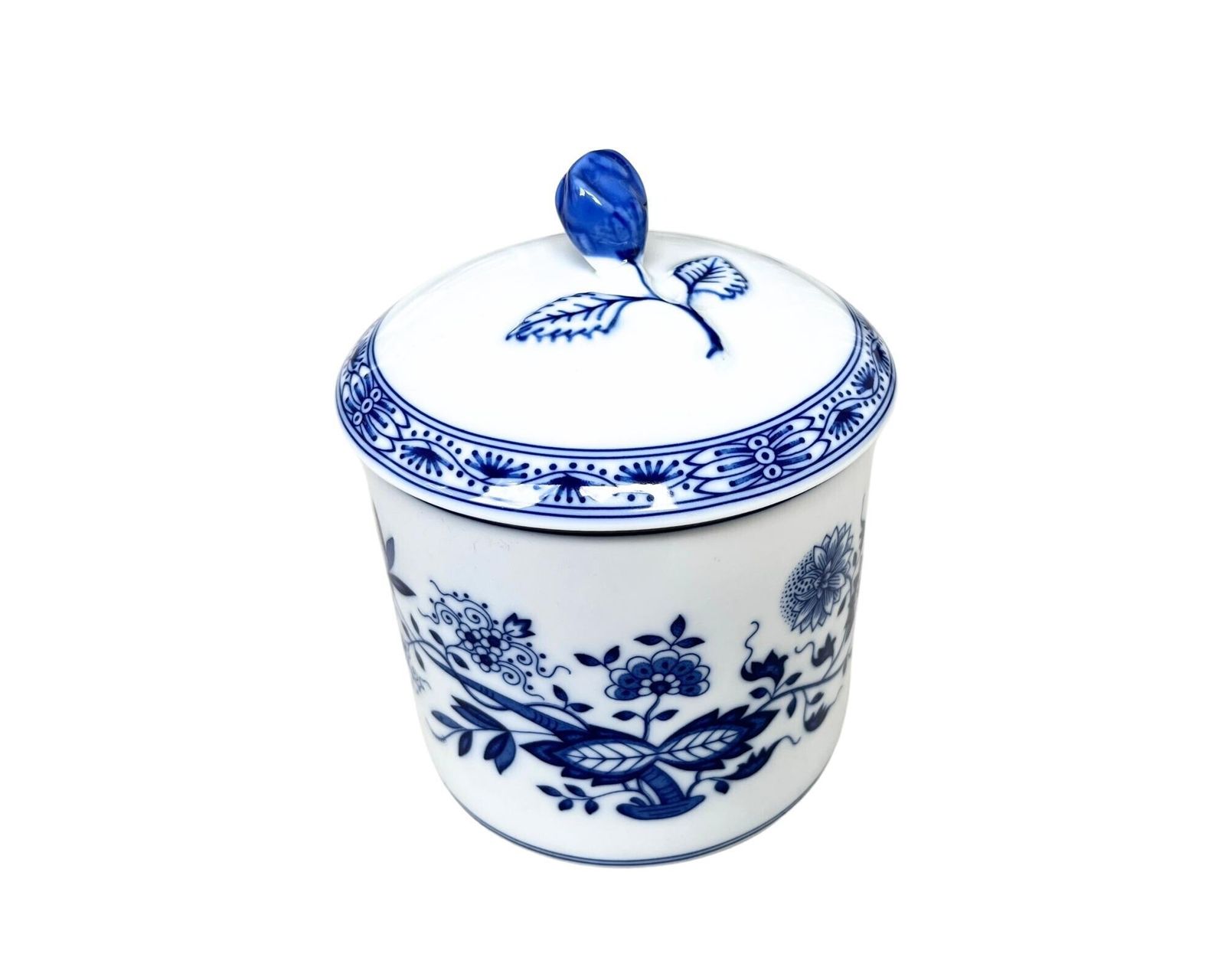 Porseleinen Koektrommel | 1 Stuk | Vintage Blauw Uien Patroon Van Hutschenreuther photo Woonaccessoires