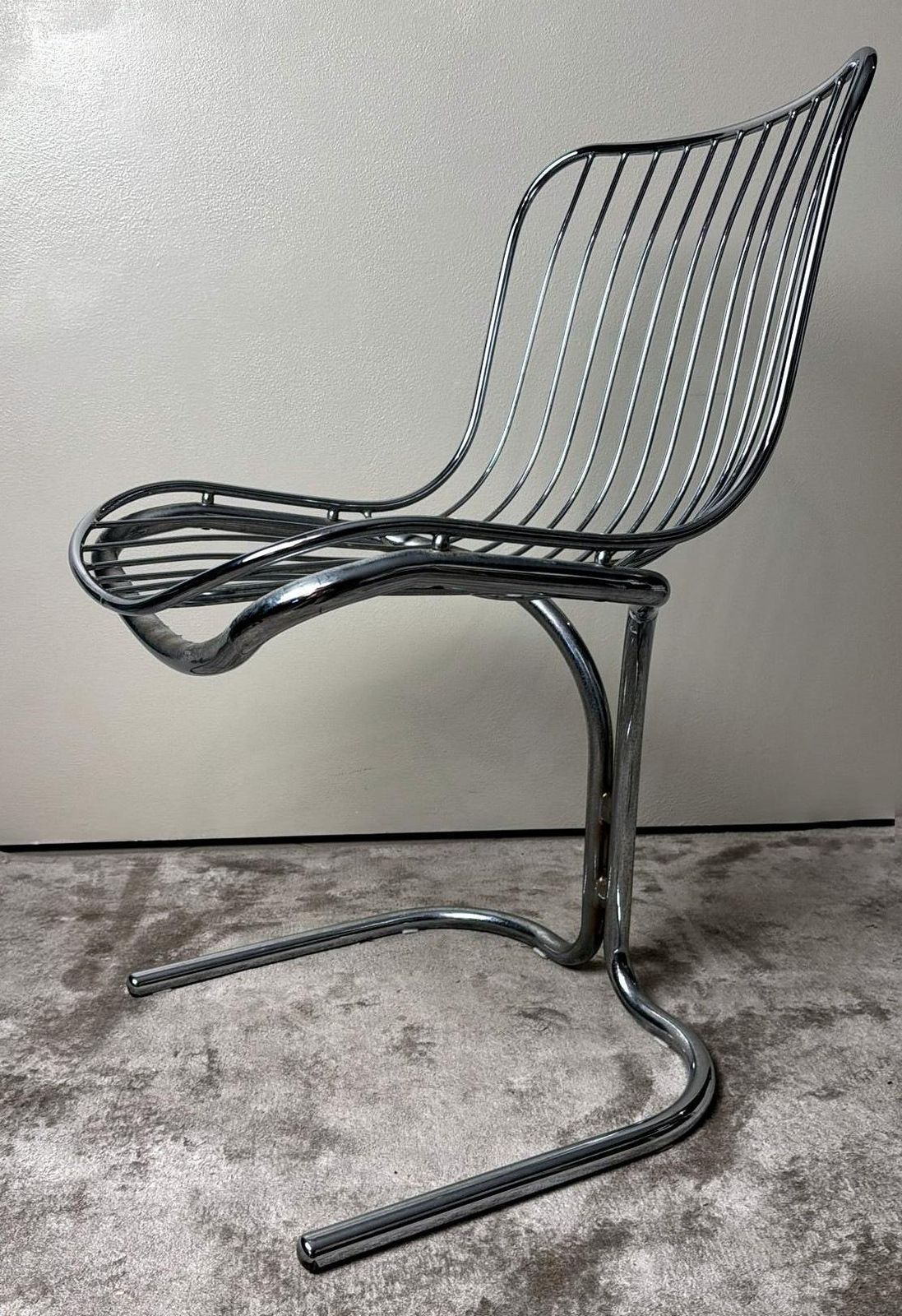 photo for sale Gastone Rinaldi  Designer Italian Steel Tubular Chair For Rima Padova