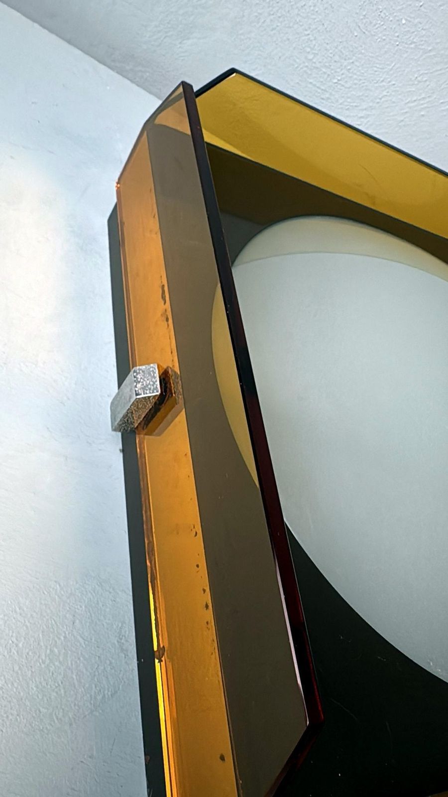 755.0 Veca For Fontana Arte  Italian Crystal, Glass And Metal Ceiling Light photo