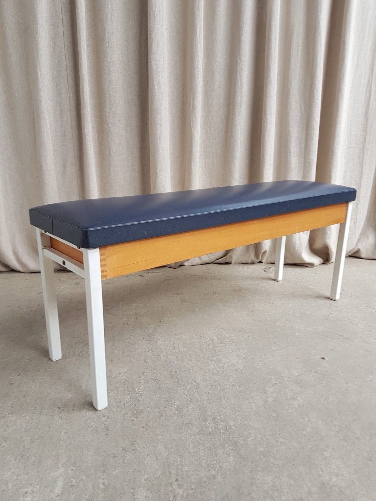Vtg Mid Century Post Modern Modernist Hallway Dining Bench Seat Chair Retro R833 photo for sale