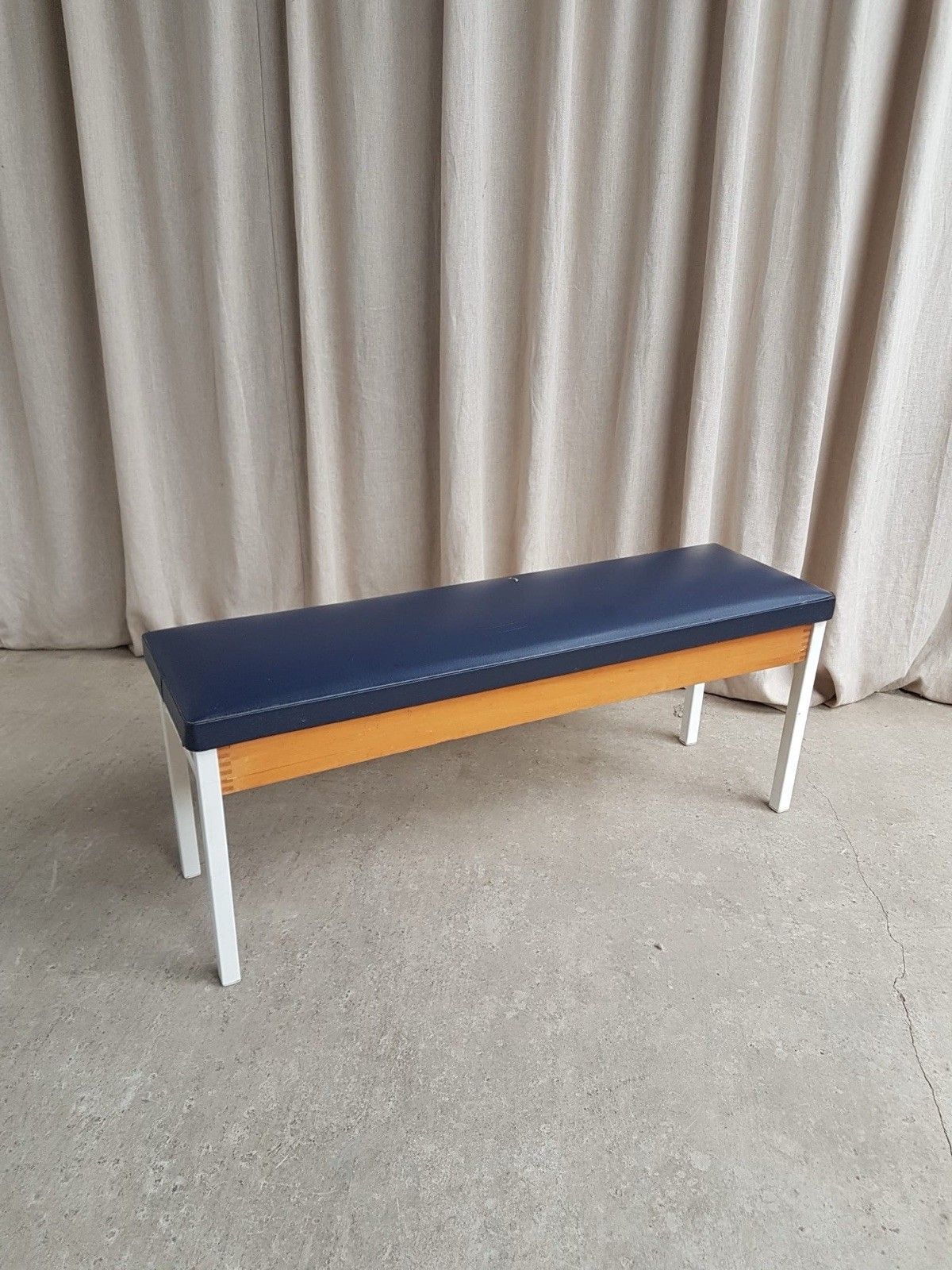 Vtg Mid Century Post Modern Modernist Hallway Dining Bench Seat Chair Retro R833 photo Furniture