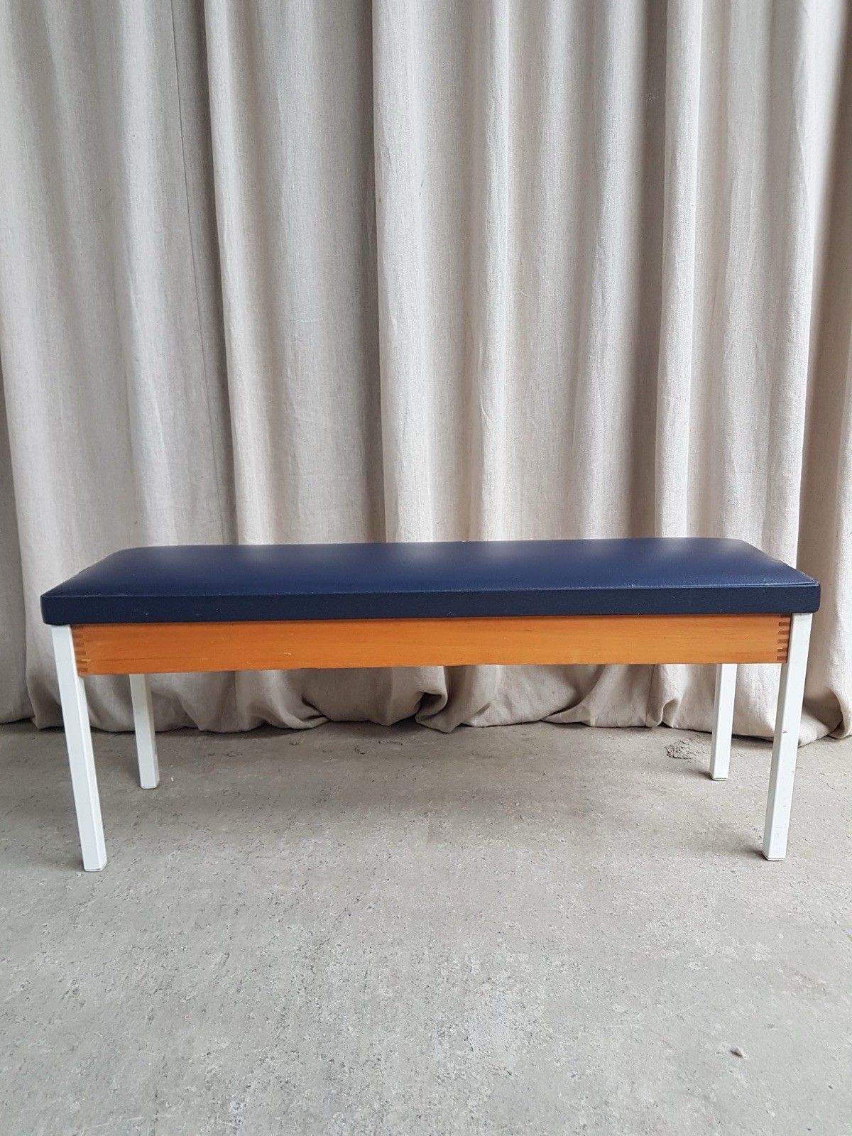 Vtg Mid Century Post Modern Modernist Hallway Dining Bench Seat Chair Retro R833 photo vinterior
