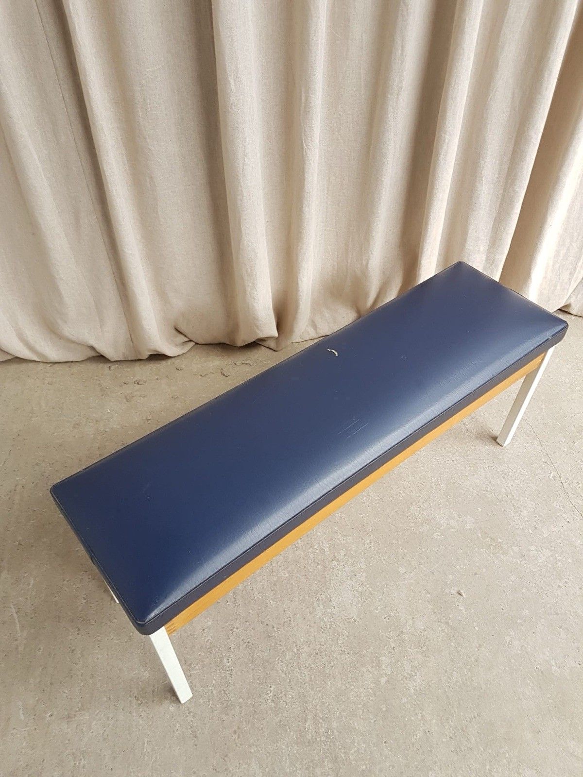 photo for sale Vtg Mid Century Post Modern Modernist Hallway Dining Bench Seat Chair Retro R833