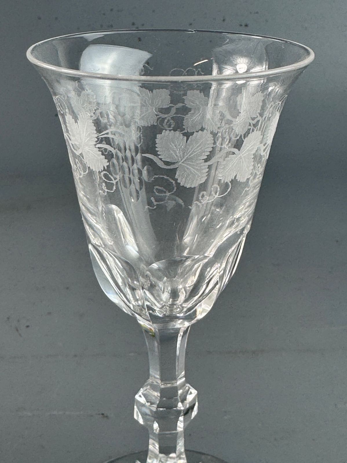 Set Of Six Edwardian Vine Engraved Sherry / Port Glasses photo Home Decor