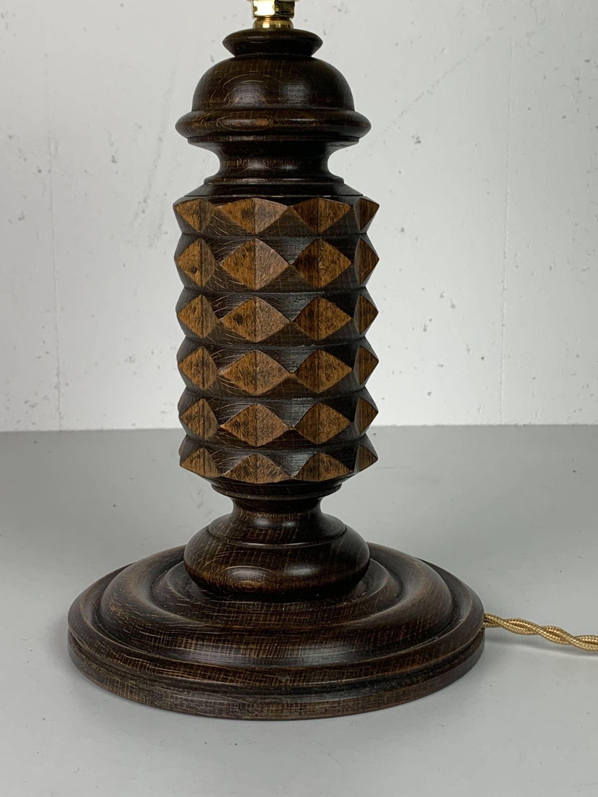 Wood Turned Mushroom Cocoon Table Lamp In The Style Of Charles Dudouyt photo buy