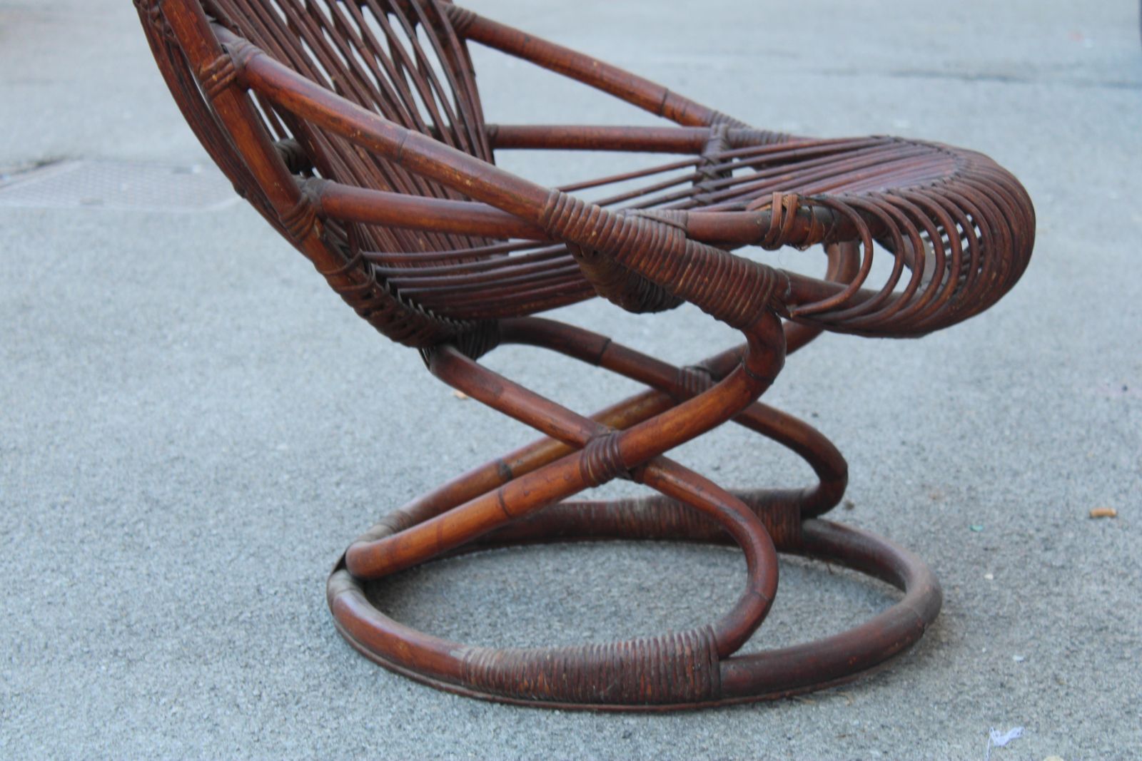 Tito Agnoli 1950 Curved Bamboo Armchair Mid Century Italy photo buy