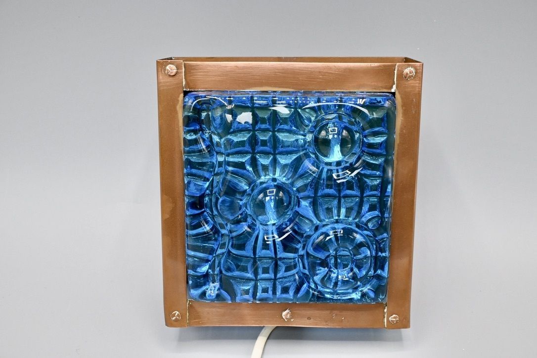 Scandinavian Copper And Glass Mid Century Modern Wall Lamp Made By Nils H Ledung