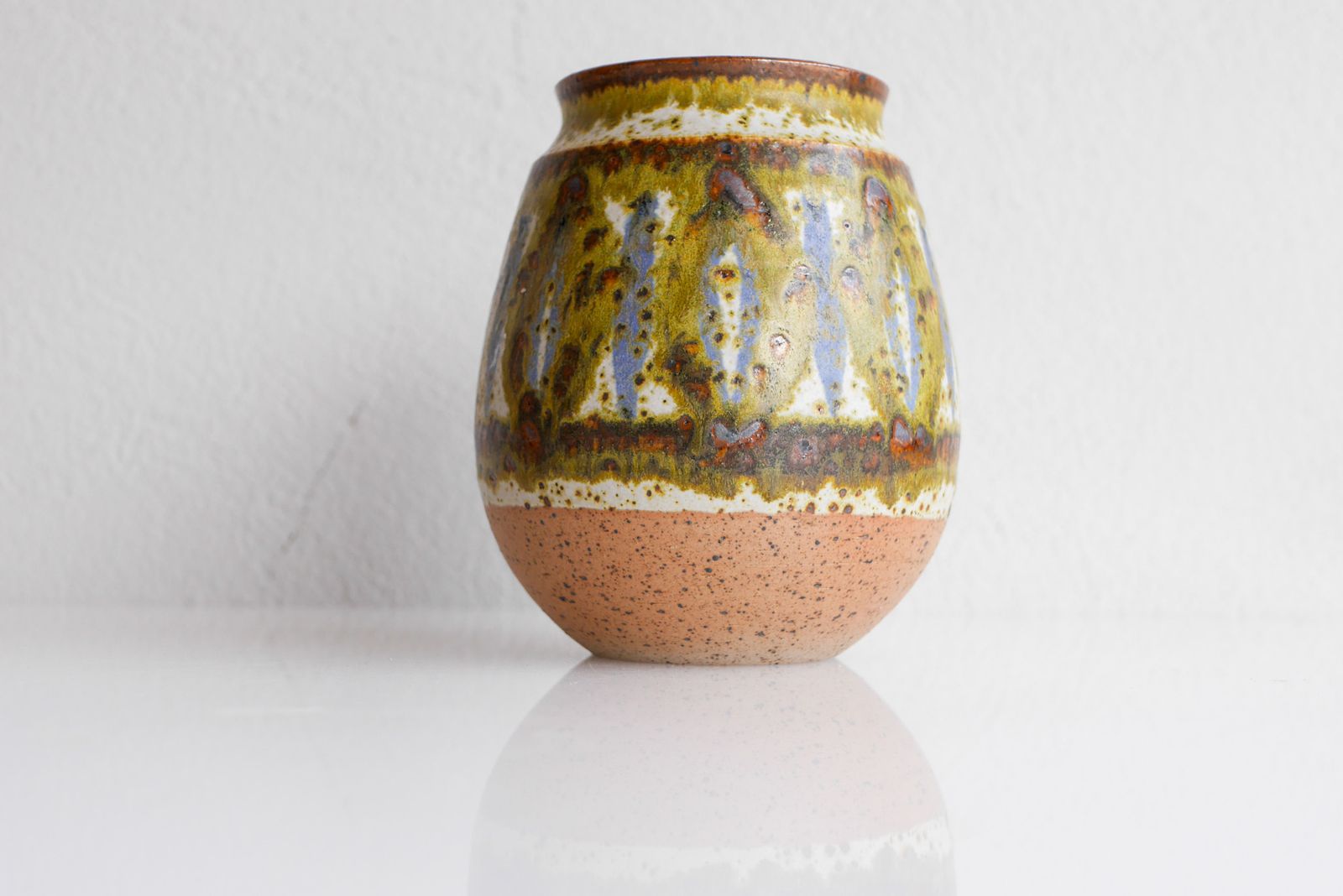 Mid Century Modern Danish Art Pottery Vase By Michael Andersen, Bornholm photo vinterior