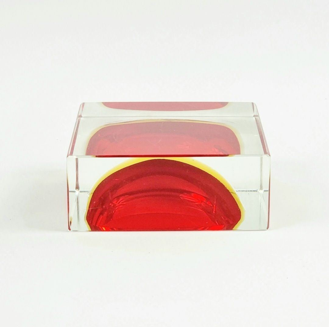 Monumental Mid Century Sommerso Murano Glass Catchall/Vide Poche By Flavio Poli For Seguso Vetri D'arte, Italy, 1970s photo buy