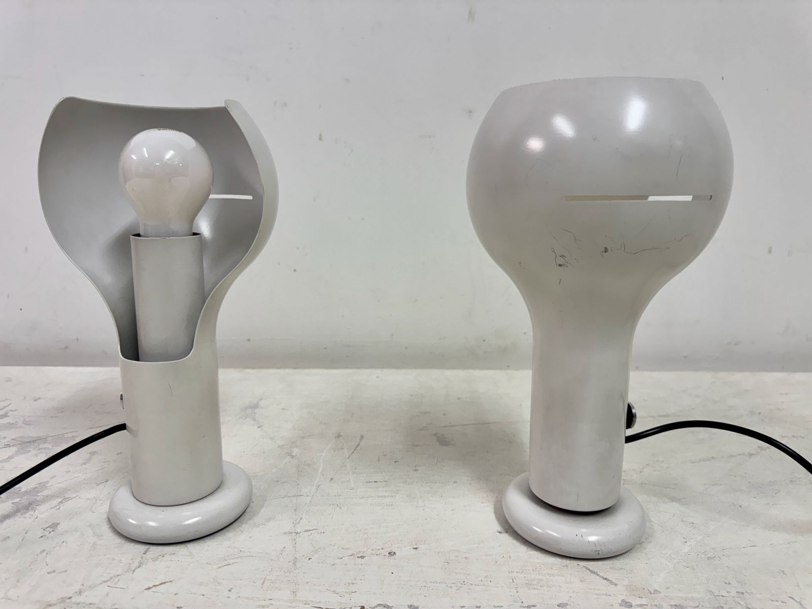 Pair Of 'Flash' Model 2207 Table Lamps By Joe Colombo For O Luce, Italy, 1960s photo furniture