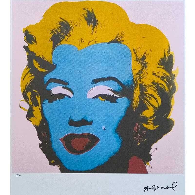 1980s Gorgeous Andy Warhol "Marilyn" Limited Edition Lithograph photo furniture