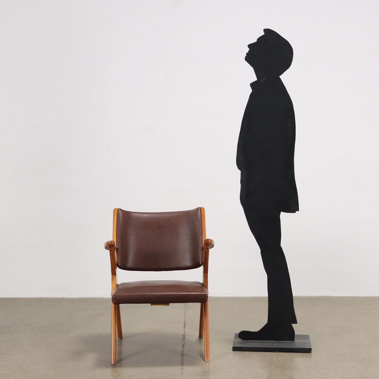 Armchair Leatherette Italy 1960s photo furniture