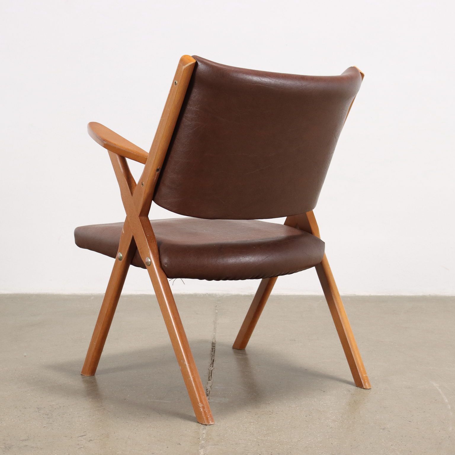Armchair Leatherette Italy 1960s photo vintage