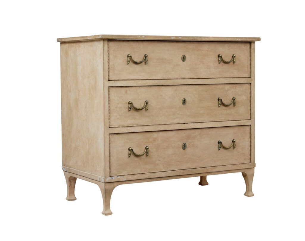 19th Century Swedish Painted Pine Chest Of Drawers