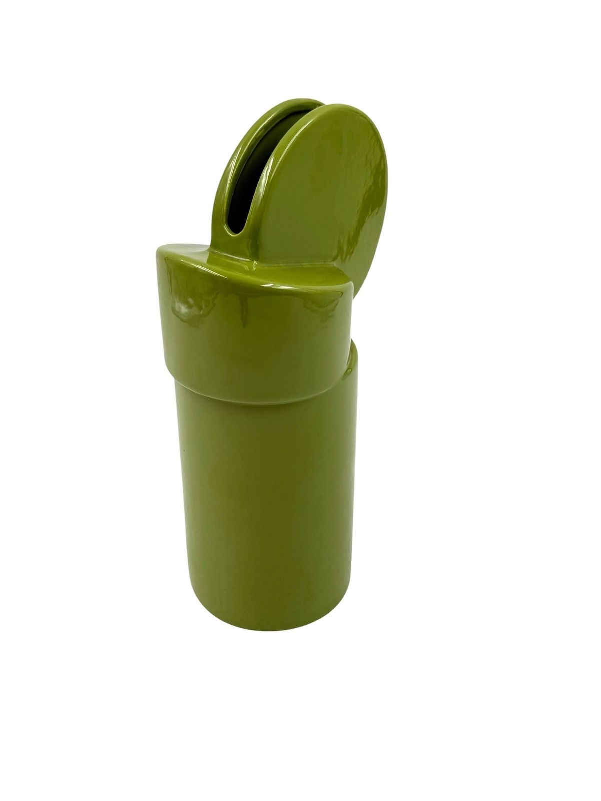 450.0 Space Age Green Ceramic Vase, Pietro Arosio, Parravicini Italy Ca. 1960 photo