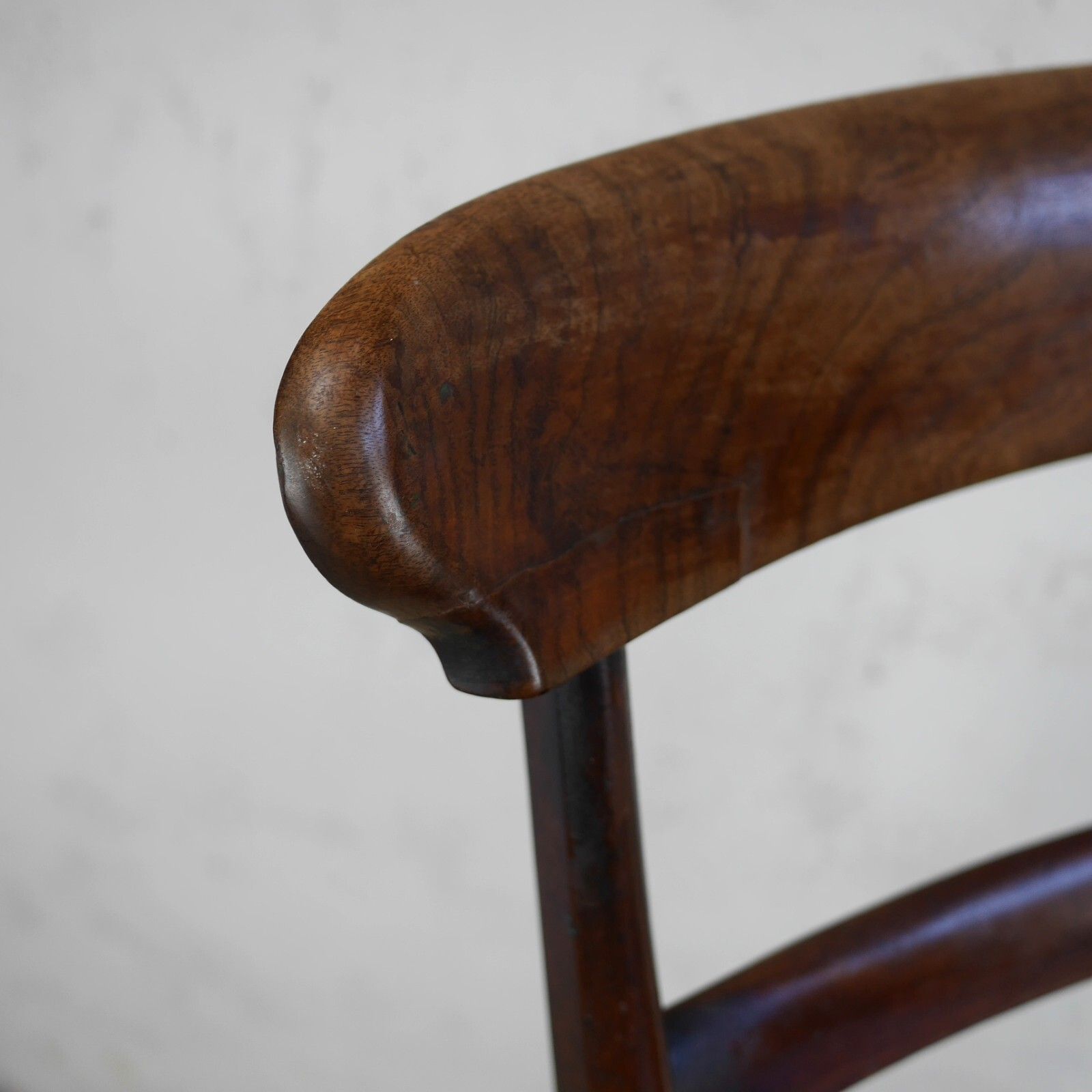 photo for sale Pair Antique Regency Country House Hall Chairs Fruitwood #102883