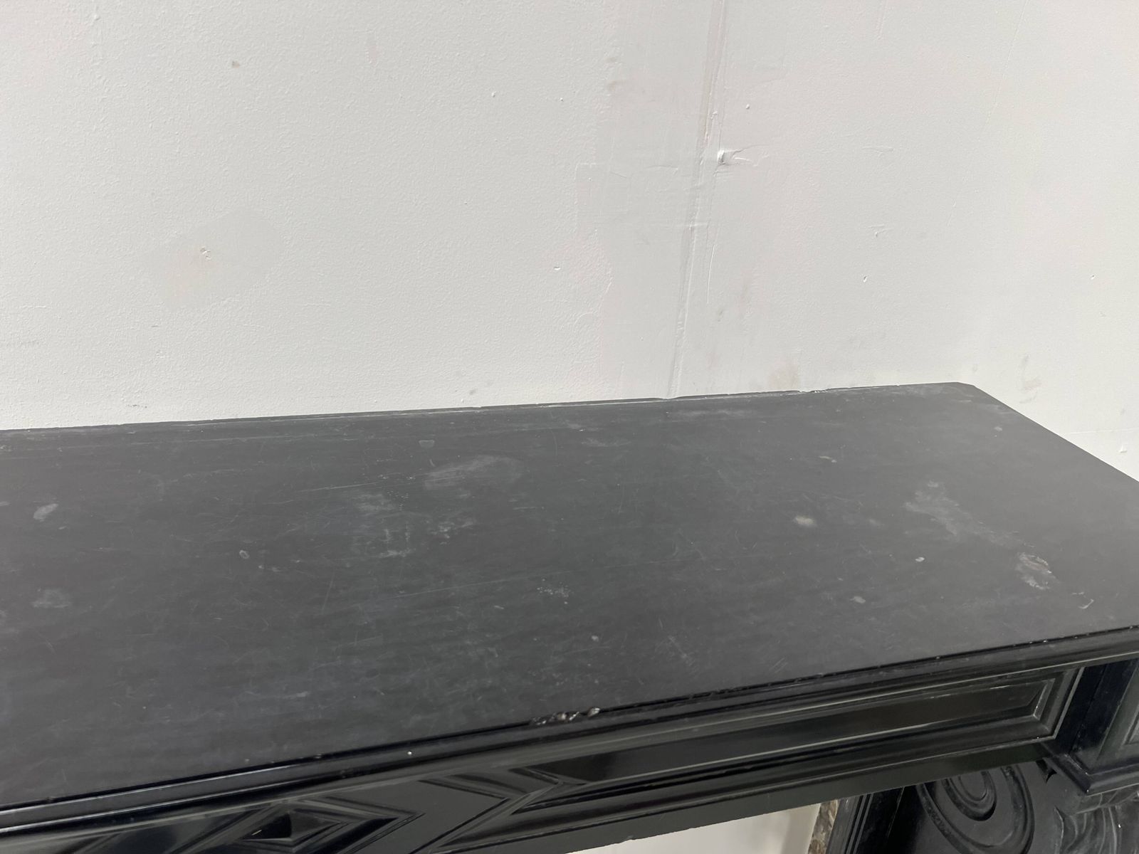 photo furniture Napoleon III Fireplace With Claw Feet In Black Marble, 19th Century