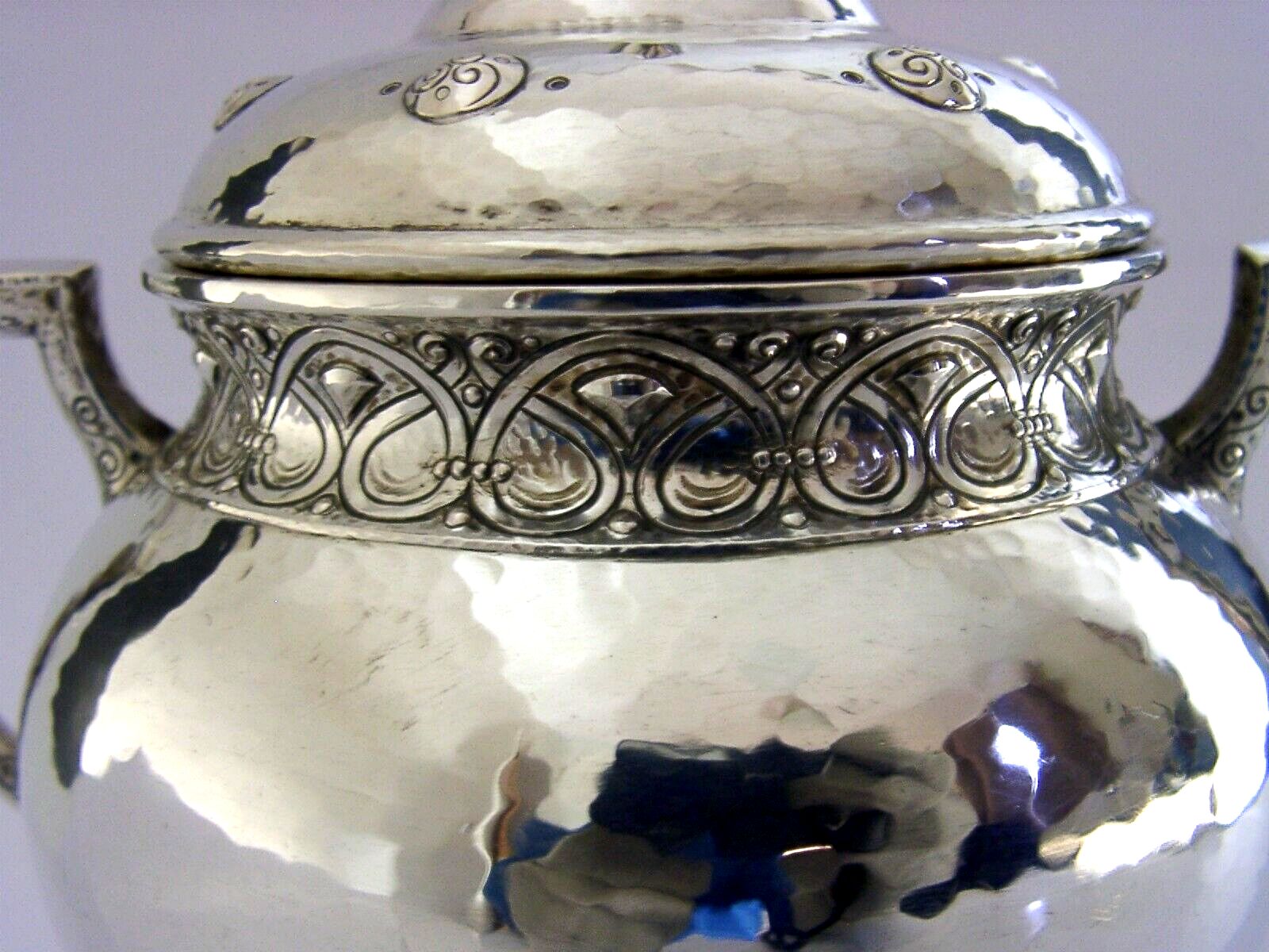 Rare 422g Swiss Jezler Solid Silver Lidded Bowl Urn C1920 Antique Arts & Craft