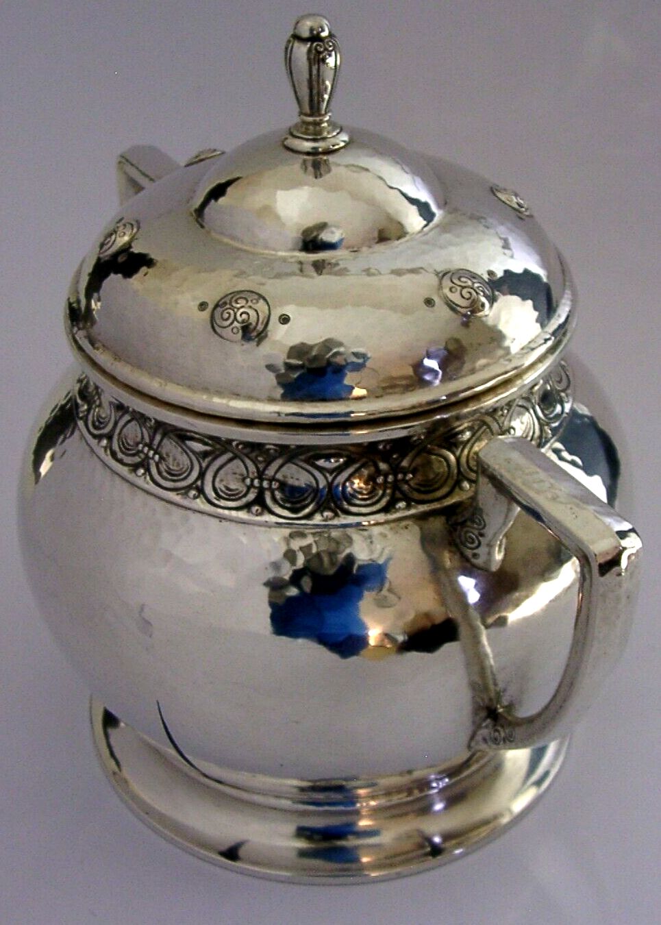 Rare 422g Swiss Jezler Solid Silver Lidded Bowl Urn C1920 Antique Arts & Craft photo Home Decor