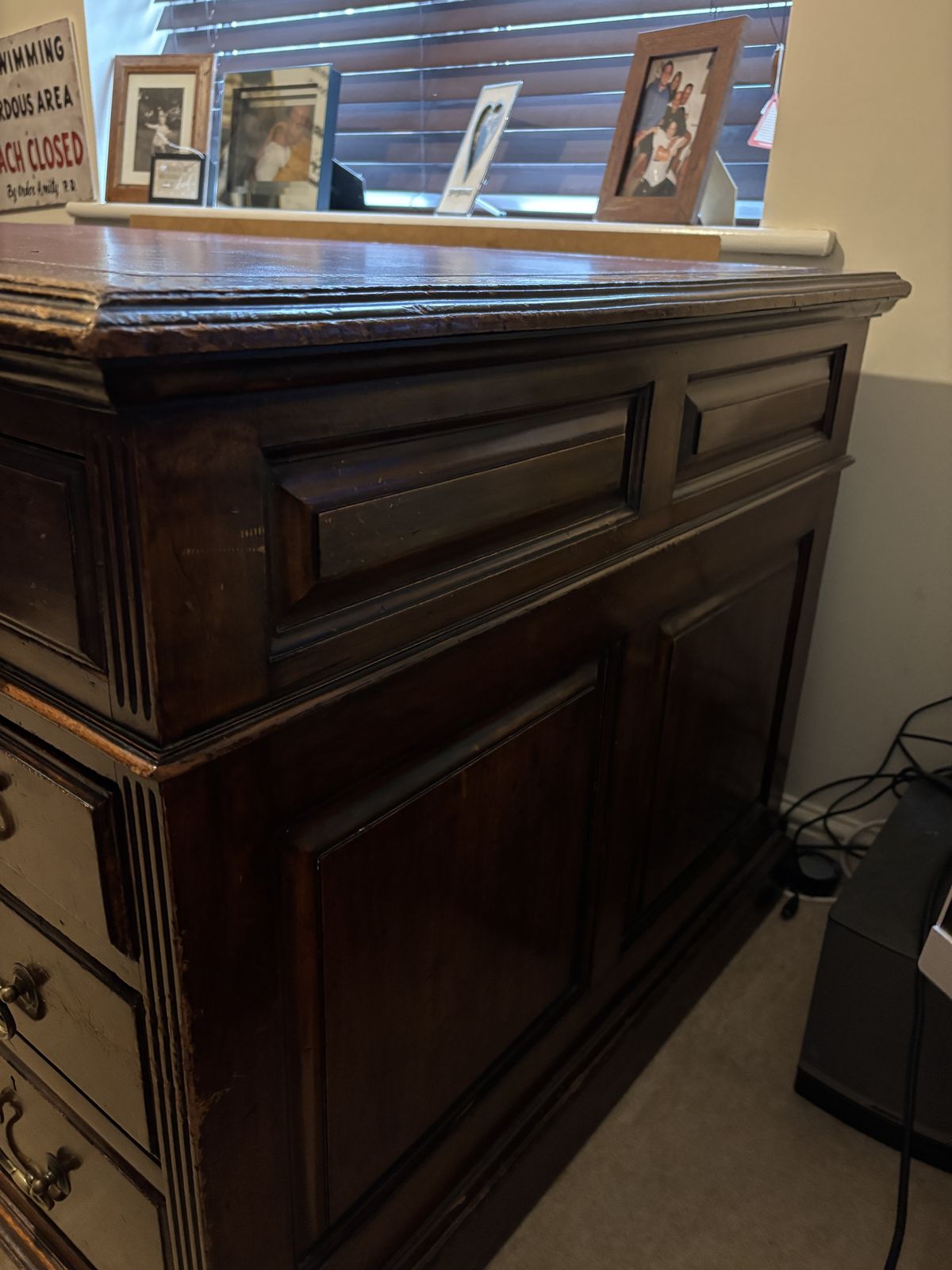 18th Century Victorian Mahogany Knee Hole Desk photo furniture