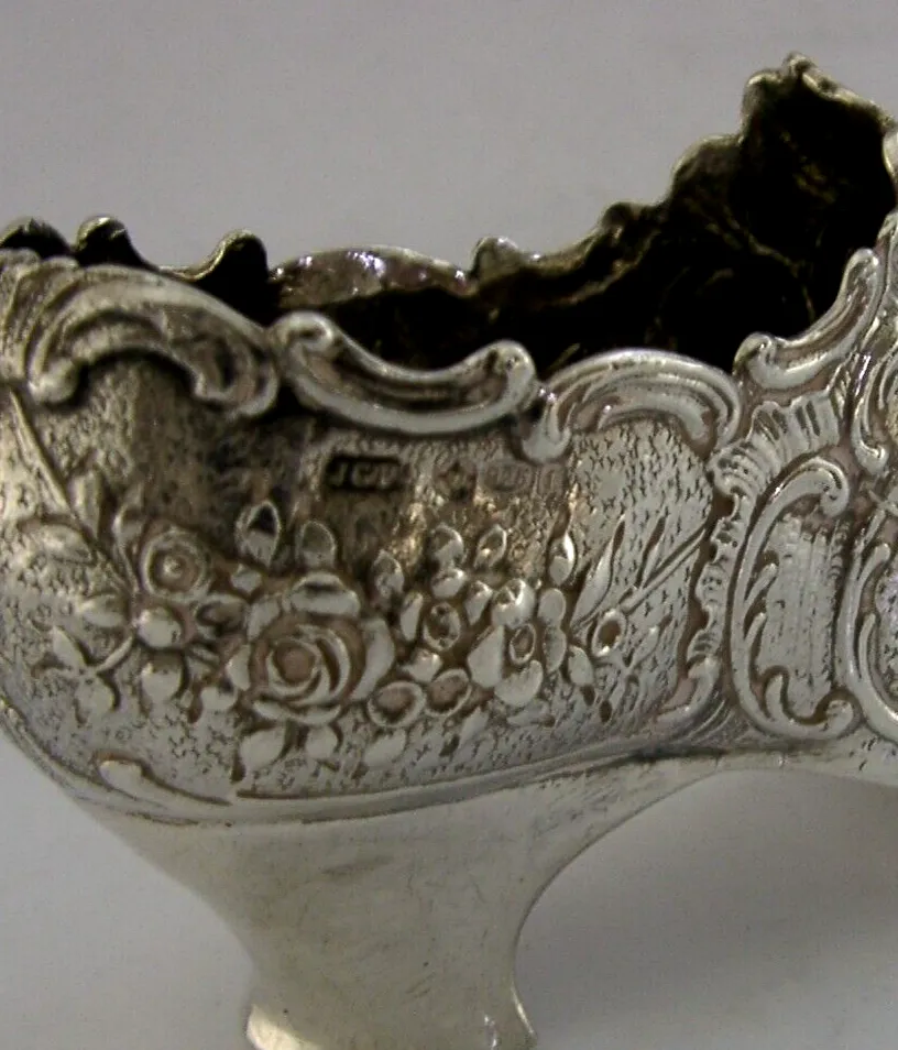 Rare Large Hanau Sterling Silver Shoe Dish 1906 Antique 82g English Import photo vintage