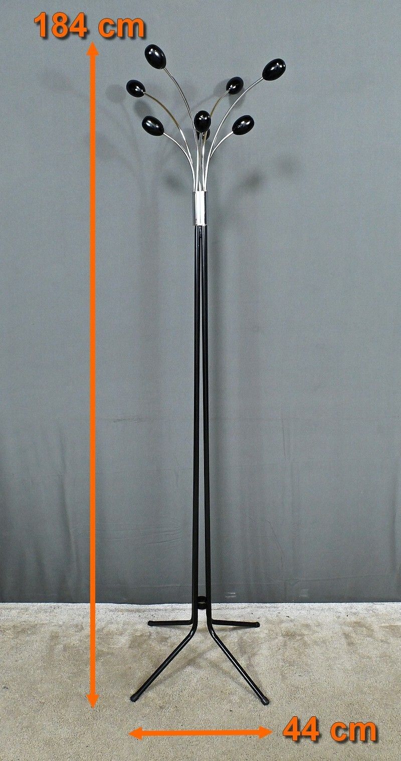 Coat Rack In Lacquered Metal, Italian Design – 1960 photo vintage