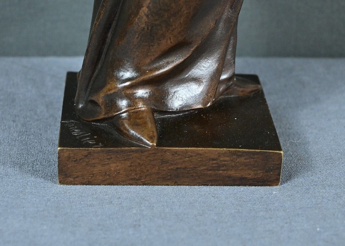 photo for sale Bronze “Dante” By A. Forestier – Late 19th Century