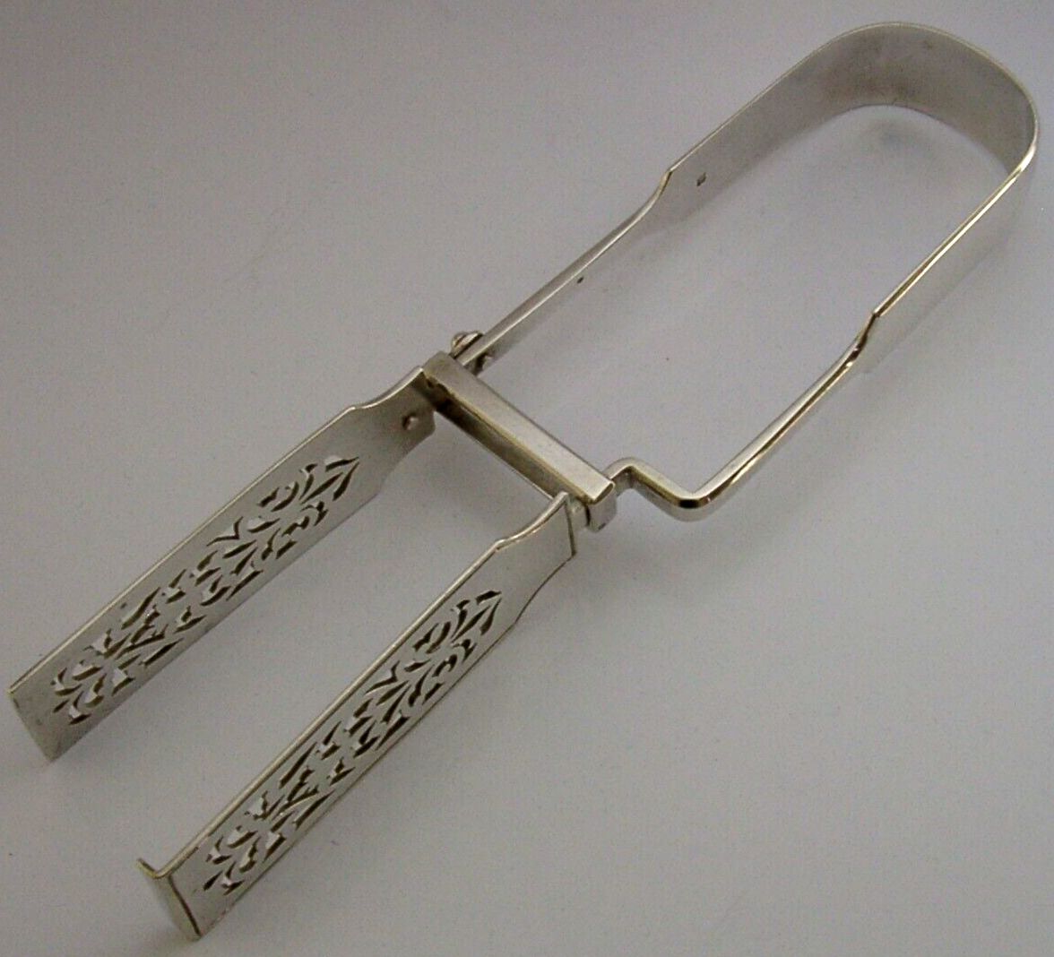 Robbins Robyns Family Crested Serving Tongs Victorian Antique 1875 177g photo buy
