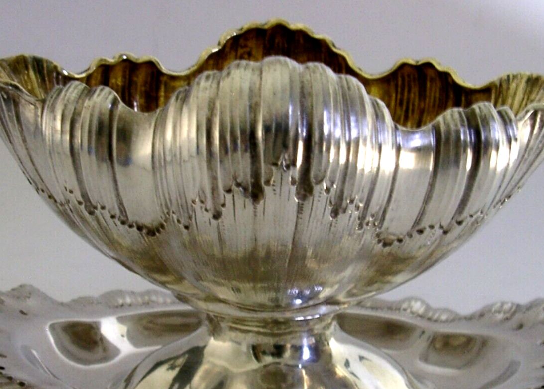 Rare 412g Stunning German 800 Solid Silver Shell Dish Bowl C1890 Antique photo 1100.0